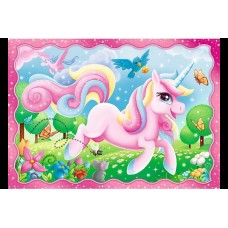 34321Bzu unicorn imagine comestibila din zahar pentru decorat tortul 20x15cm